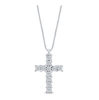 Collana Gazzola Gioielli Donna CroceFanuk in Oro bianco Diamante 0.03 Ct PEOX7907C-NG - PEOX7907C-NG